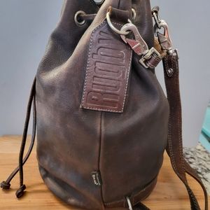 RUGBY Genuine Backpack Purse Vintage Distressed BROWN  Made In Canada